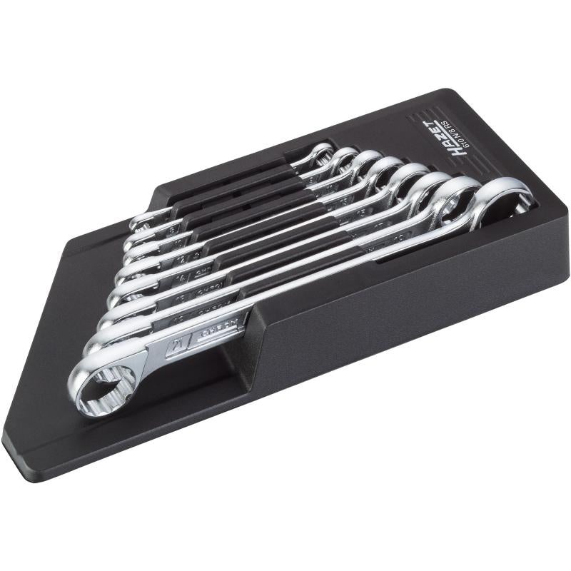 Hazet 610N/8RS Double Box-End Wrench Set, 12-Point, 8 Pieces