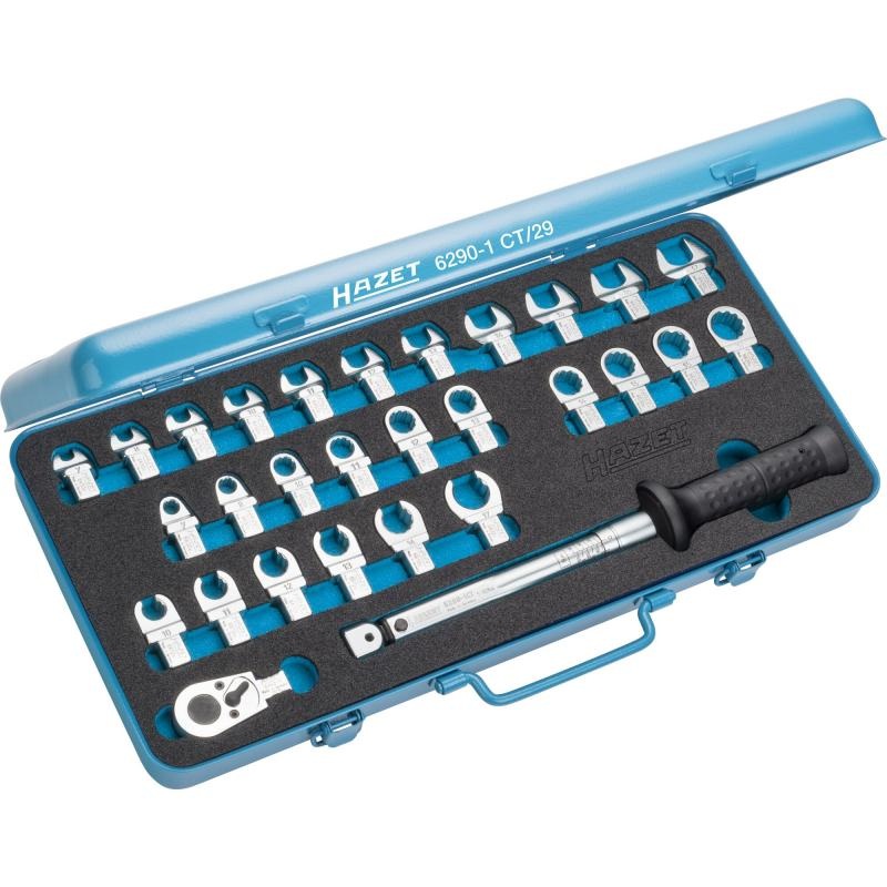 Hazet 6290-1CT/29 Torque Tool Set, 9x12mm Insert Square, 29 Pieces