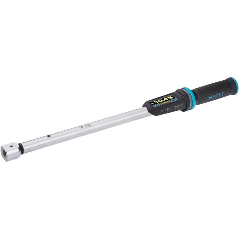 Hazet 7292-2STAC Electronic Torque Wrench with Built-In Angle Gauge, 20-200 Nm, 14x18mm Insert Square, 12.5mm (1/2") Square
