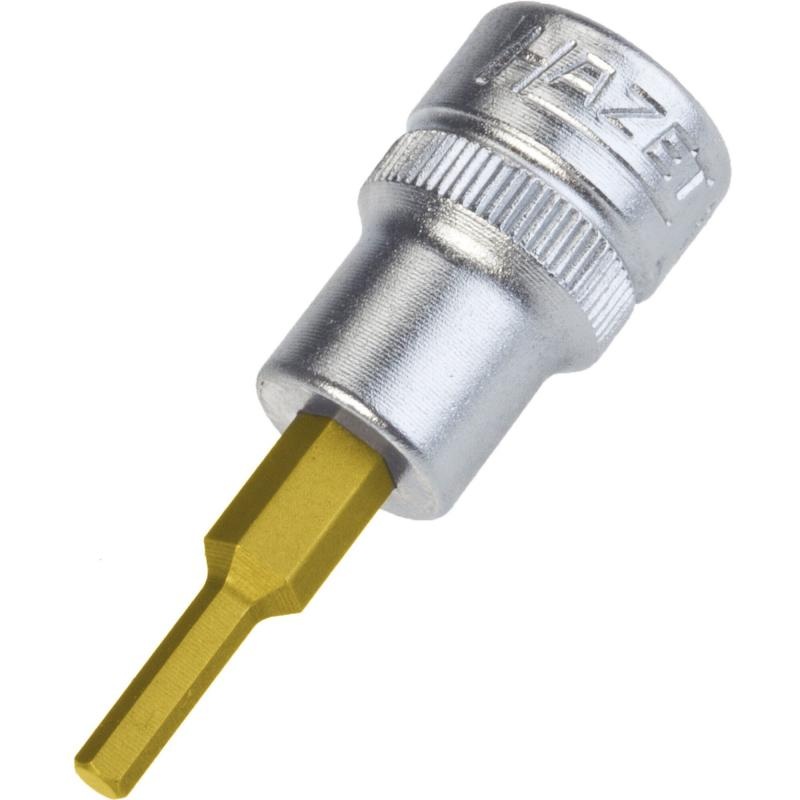 Hazet 8801A-1/8 Screwdriver Socket, 10mm (3/8") Square Drive, 1/8" Hex