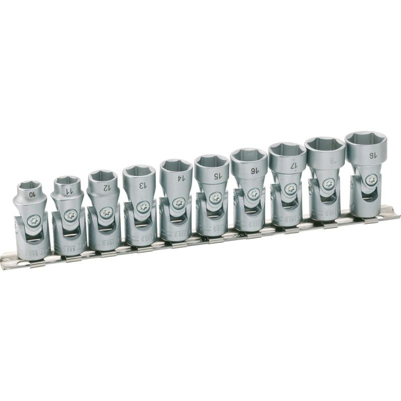 Hazet 880G/10H Hexagon Universal Joint Socket, 10 Pieces