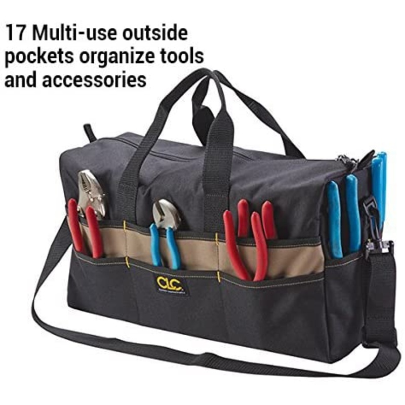 CLC 1113 Custom Leathercraft 1113 XL Tote Bag, 17-Pocket