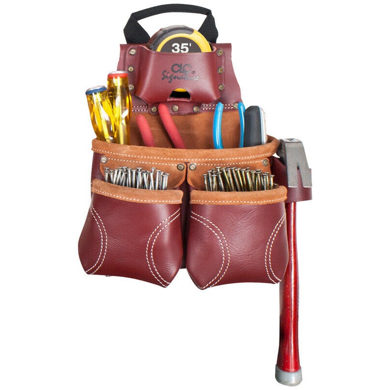 CLC 21428 Construction Workers Heavy-Duty Leather Nail & Tool Bag