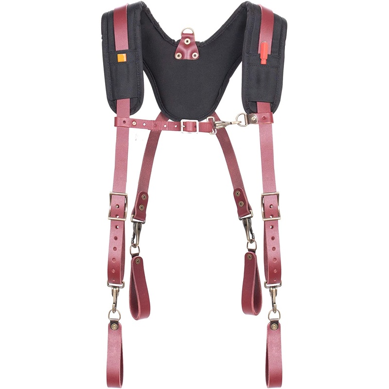 CLC 21522 Fully-Adjustable, Padded Yoke Leather Suspenders