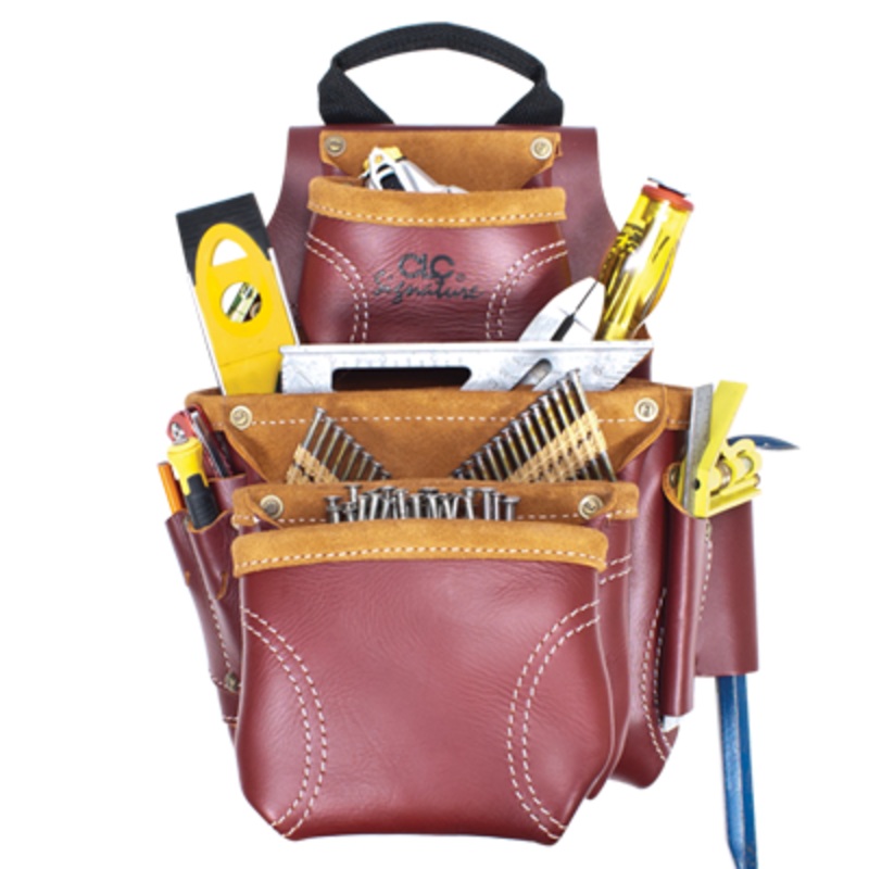 CLC 21687 Construction Workers Heavy-Duty Leather Nail & Tool Bag