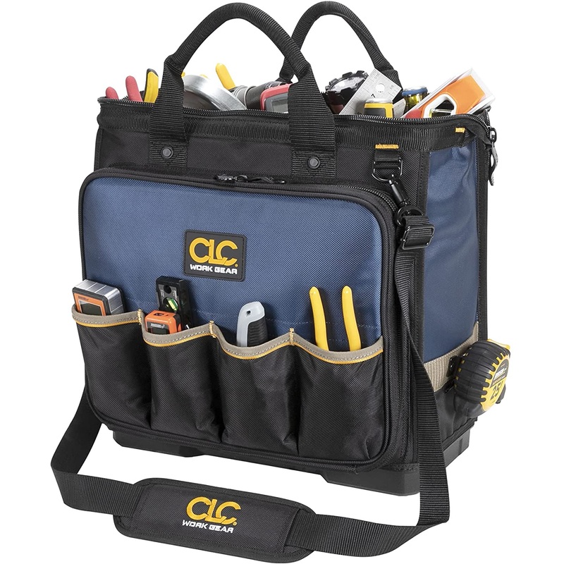 CLC PB1543 17 Molded Base Multi-Compartment Technician's Tool Bag  54 POCKET
