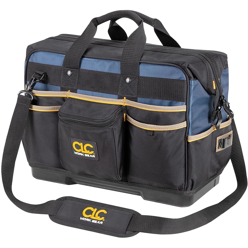 CLC PB1553 19 MOLDED BASE CONTRACTORS CLOSED TOP TOOL BAG  29 POCKET