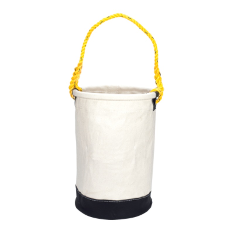 CLC 107 CANVAS UTILITY BUCKET, LEATHER BOTTOM, 12X16
