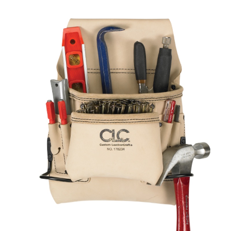 CLC 178234 8 Pocket Carpenters Nail & Tool Bag