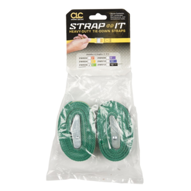CLC 2WS06 6 Tie-Down Strap, 2-Pack Green