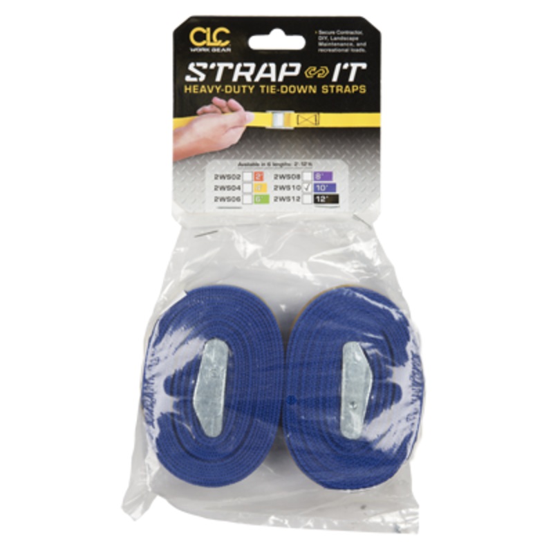 CLC 2WS10 10 Tie-Down Strap, 2-Pack Blue