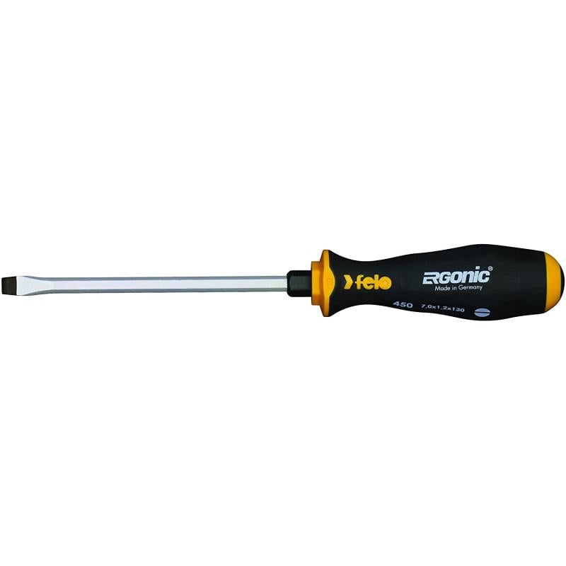 Felo 0715764523 Ergonic 9/32 in. x 5 in. Slotted Screwdriver with Hammer Cap
