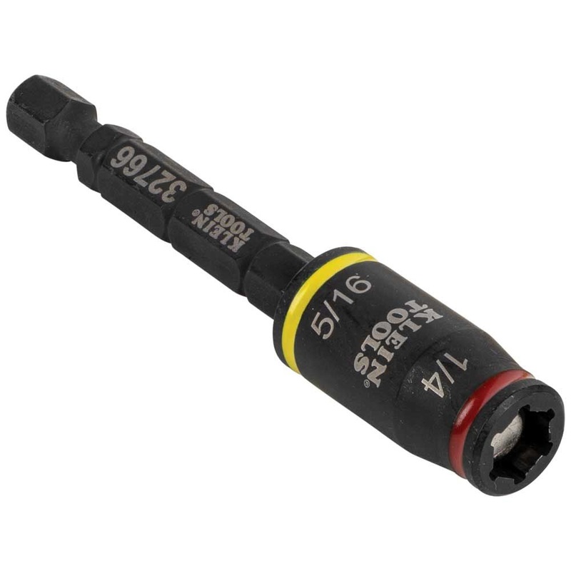 Klein Tools 32766 3-in-1 Impact Flip Socket, 1/4-Inch, 5/16-Inch, 3-Inch Length