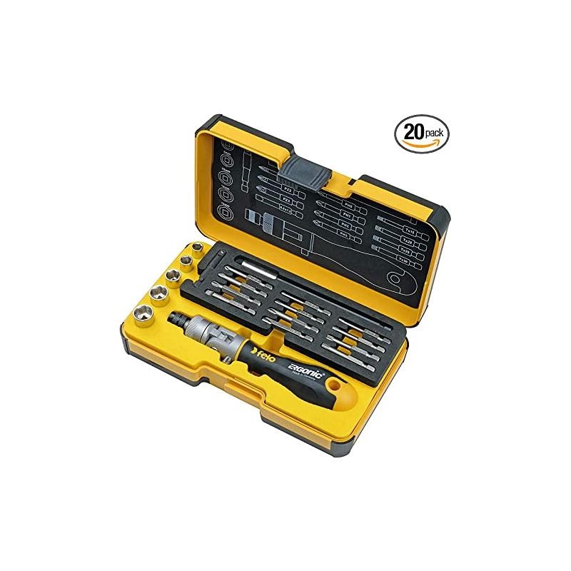 Felo 0715764515 Ergonic Tool Set, 20 pieces