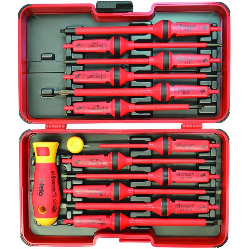 Felo 0715753439 E-Smart Box with 12 Interchangeable Blades and Handle