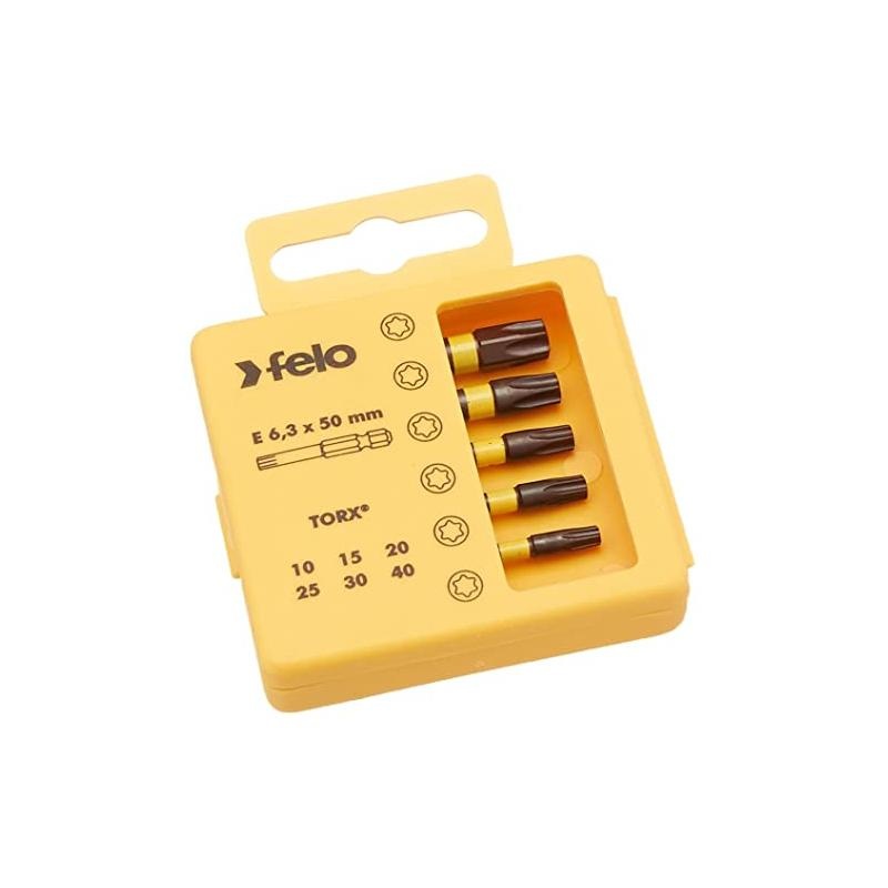 Felo 0715763063 TORX Profi Bit Box, 6 Piece