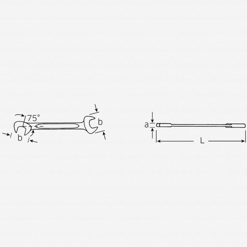 Stahlwille 40063232 12 Small double open ended Spanner Electric, 3.2 mm