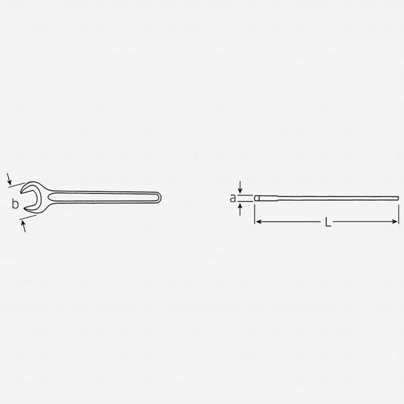 Stahlwille Single Open Ended Wrench Spanner,4004 55 mm