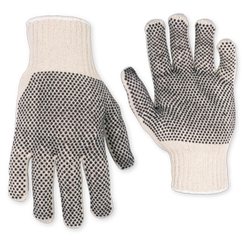 CLC 2005 String Knit Work Gloves with PVC Gripper Dots