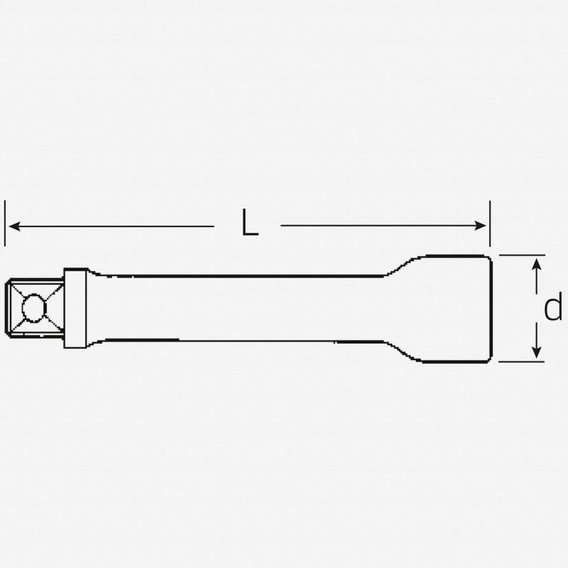 Stahlwille 12010003 427 Extension, 3/8" - 240 mm