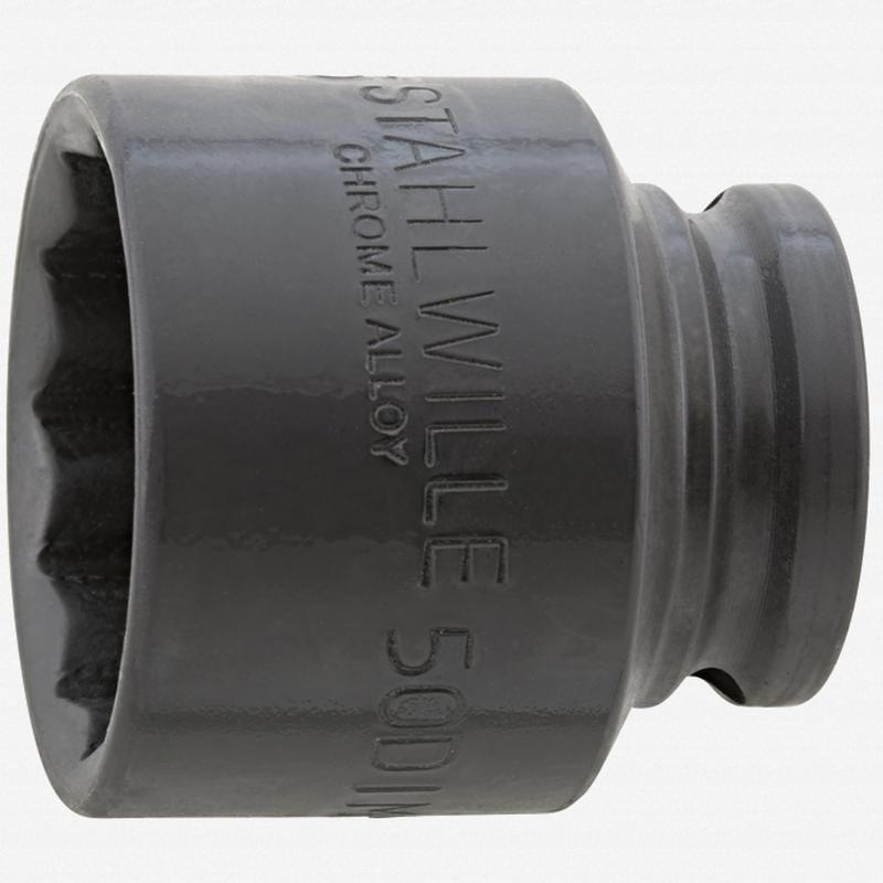 Stahlwille 23011036 50D IMP 1/2" 12-pt Impact Socket, 36 mm