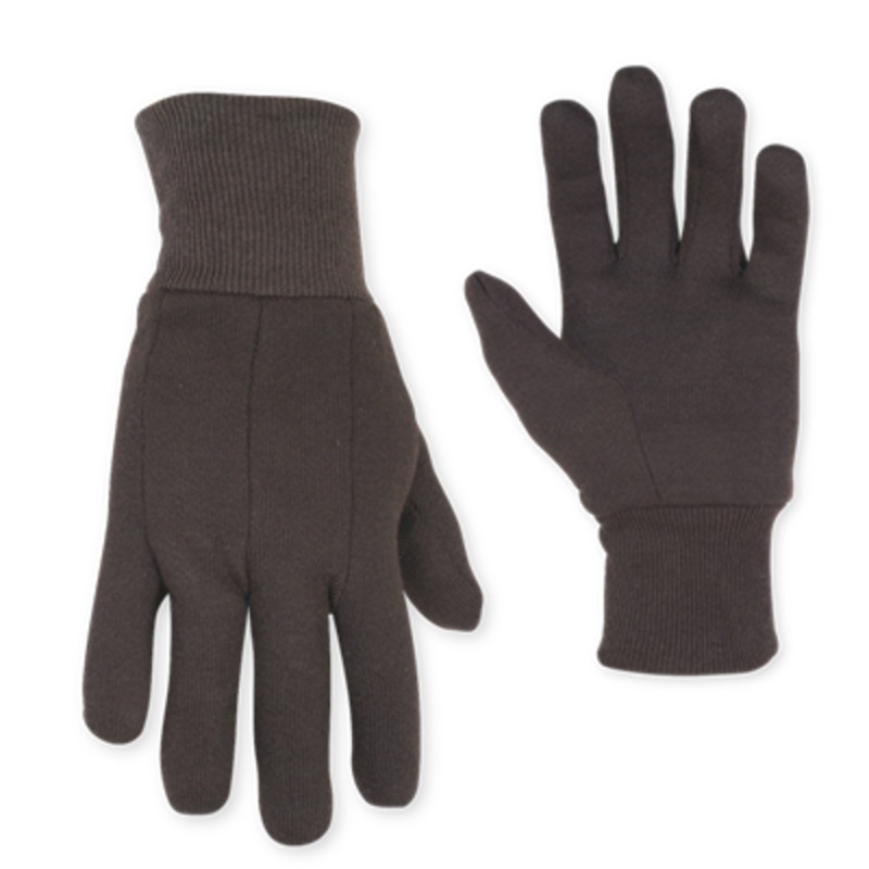 CLC 2018L 100% Cotton Brown Jersey Gloves, 12-Pack