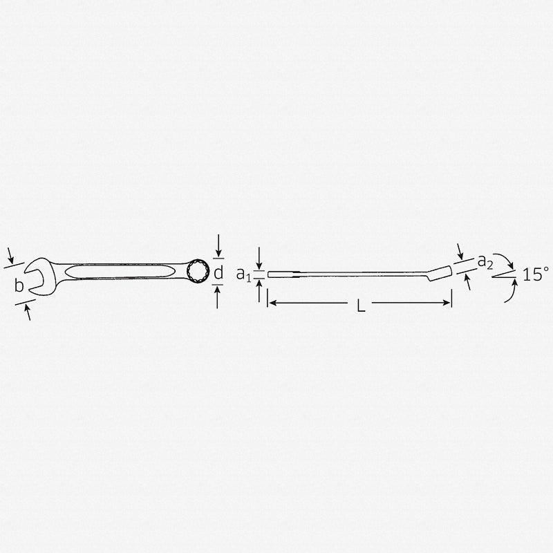 Stahlwille 40582020 130aSP Spline drive combination Spanner, 10 Spline