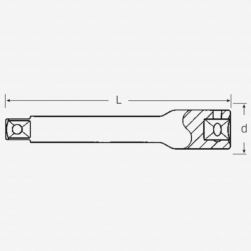 Stahlwille 11010002 405 Extension, 1/4" Drive 150 mm