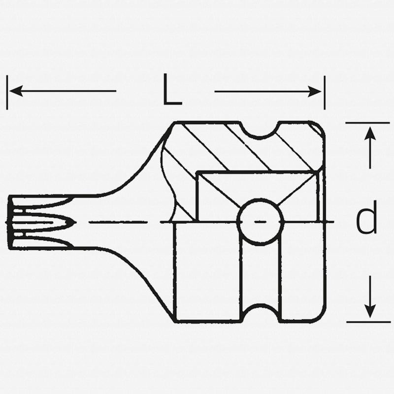 Stahlwille 23070030 2307TX 1/2" TORX Impact Socket, T30