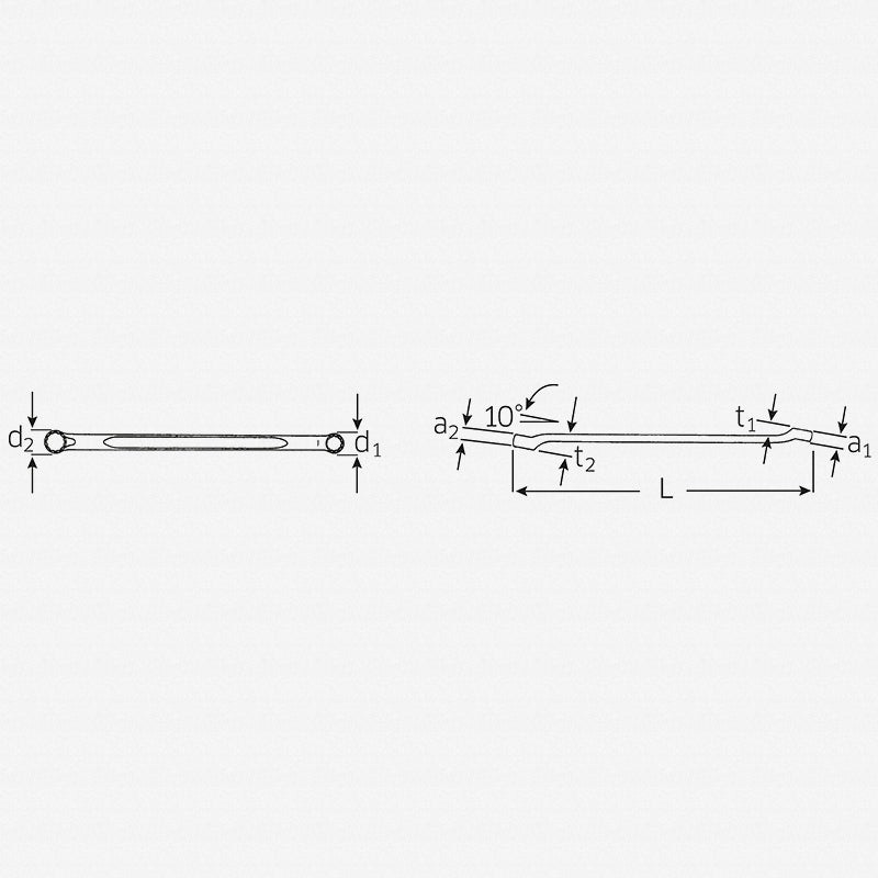 Stahlwille 41073032 23 Double ended ring Spanner, 30 x 32 mm