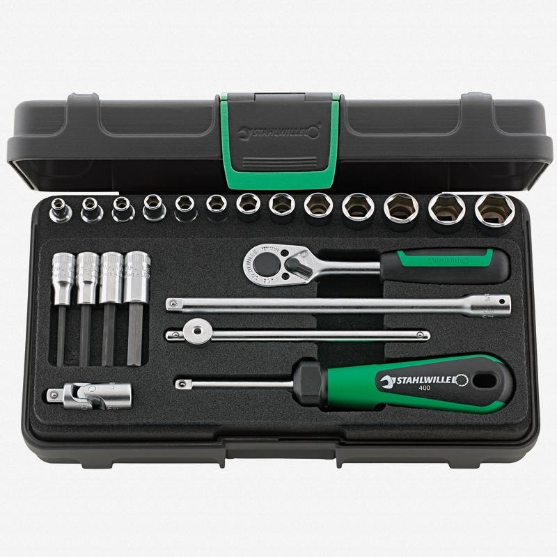 Stahlwille 96011113 1/4" Hex Socket & Inhex Socket Set -22 Pieces