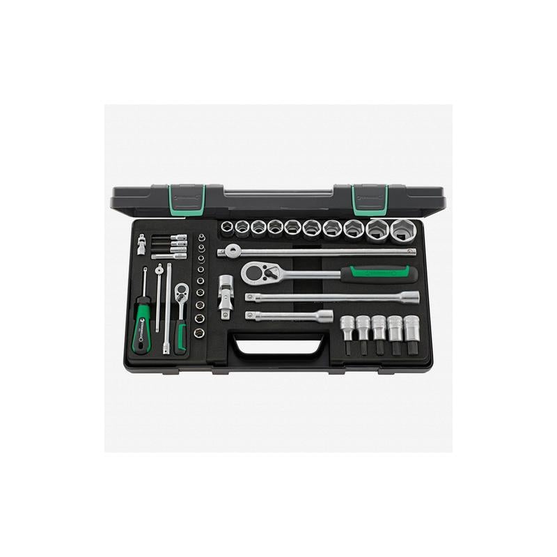 Stahlwille 96011160 1/4" & 1/2" Hex Socket Set with Ratchets - 38 Pieces