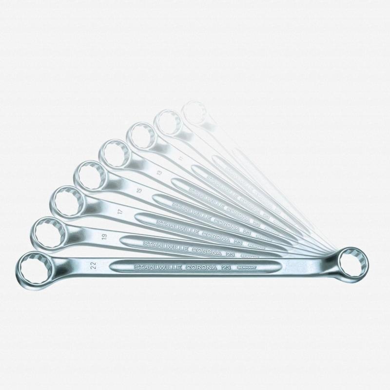 Stahlwille 96410704 23/8 Double ended ring Spanner Shallow Offset Set