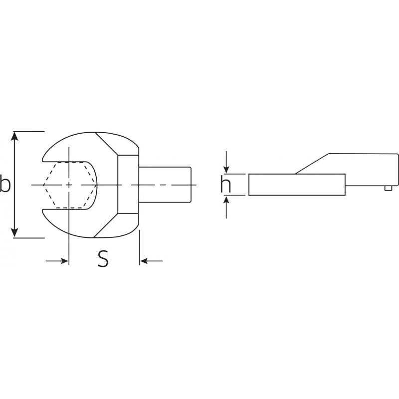 Stahlwille 58611040 731A/10 Open Ended Insert Tool, 3/4" Spanner