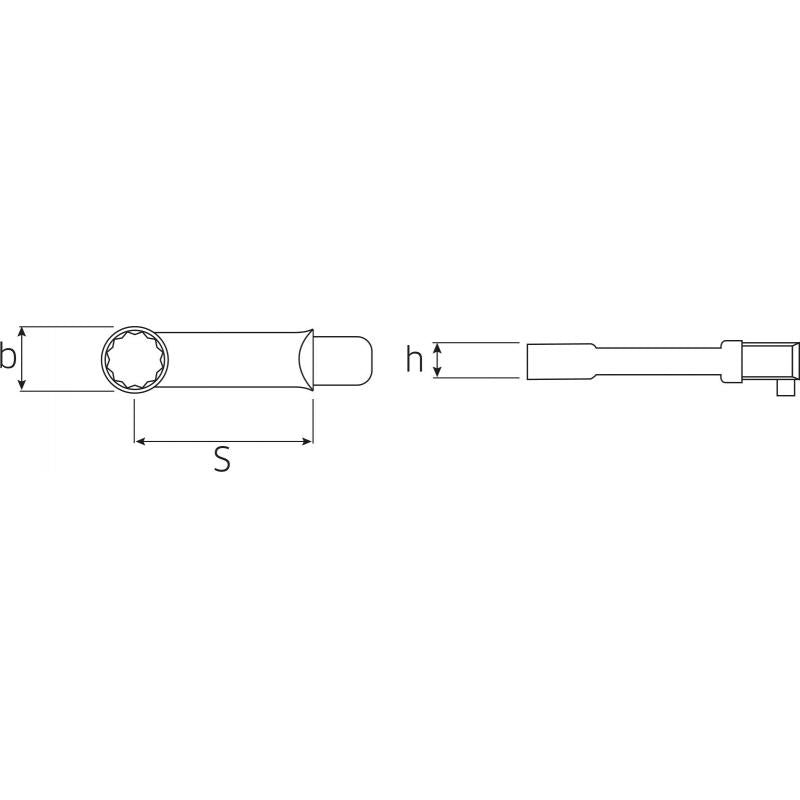 Stahlwille 58620010 732G/10 Ring insert tool 10 mm, 9x12 mm
