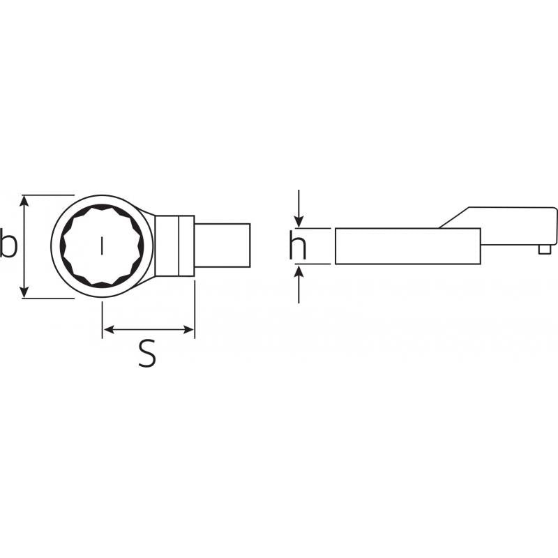Stahlwille 58621040 732a/10 Ring insert tool 3/4" Spanner