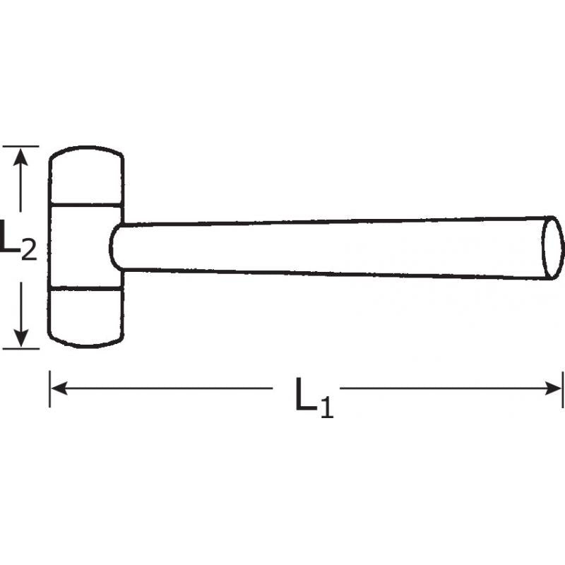 Stahlwille 70140001 10940 Rubber composition hammer- 55 mm