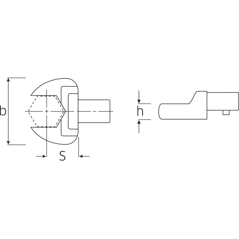 Stahlwille 58214013 731/40 Open ended insert 13 mm