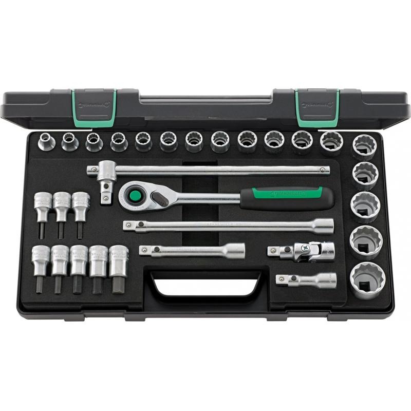 Stahlwille 96031440 50/54/25/6QR Hex Socket Set, 1/2" Drive, 31 pcs