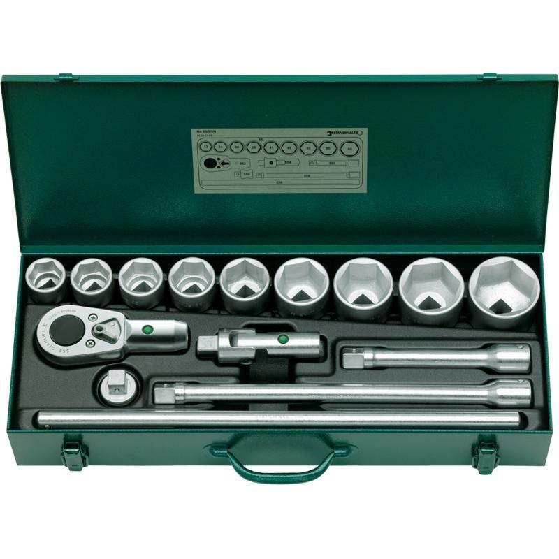 Stahlwille 96050103 55/9/6N 3/4" Drive Hex Socket Set