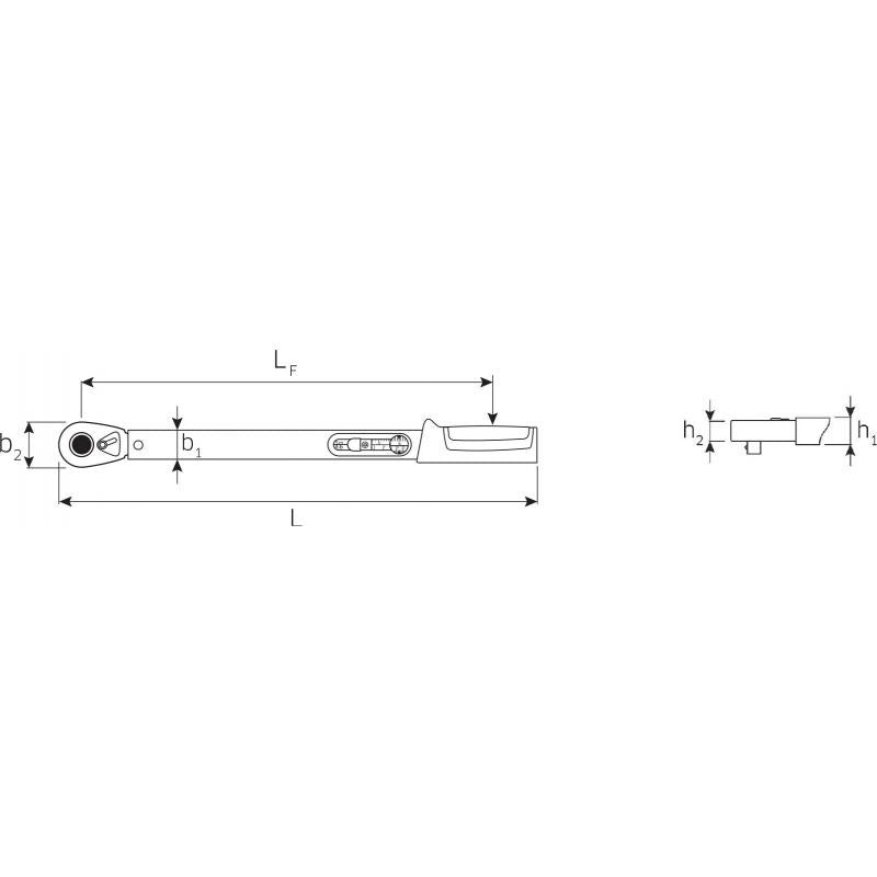 Stahlwille 50204115 721QR Quick Standard MANOSKOP 1/2" torque wrench