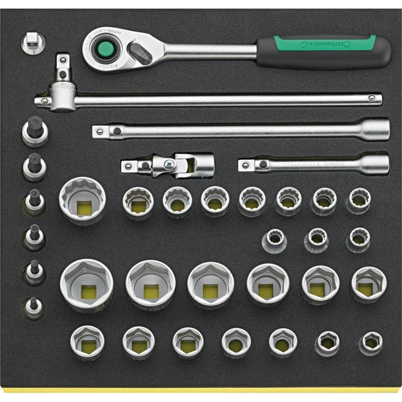Stahlwille 96830360 Tool set No.TCS 50/52/30/6QR 1/2" Drive 36-pcs.