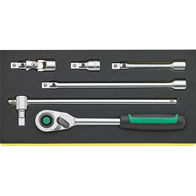 Stahlwille 96830362 Tool set No.TCS 1/2" ZOLL-512/6 QR 1/3-tray6-pcs.