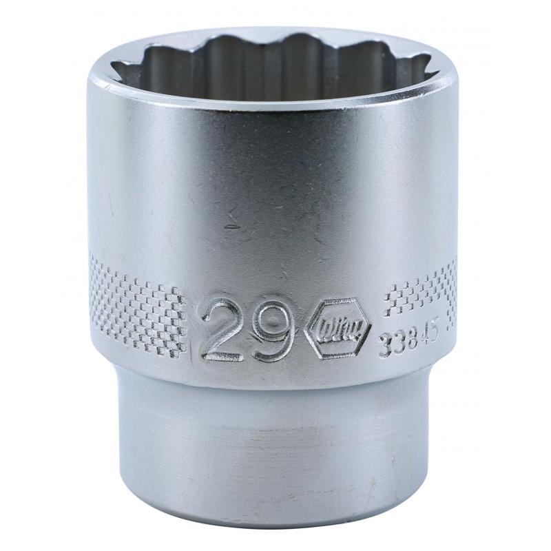 Wiha Tools 33845 1/2 Inch Drive Socket, 12 Point, 29 mm