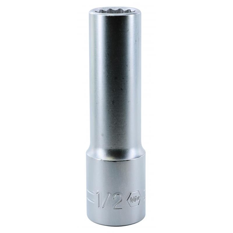 Wiha Tools 33853 1/2 Inch Drive Deep Socket, 12 Point, 1/2 Inch