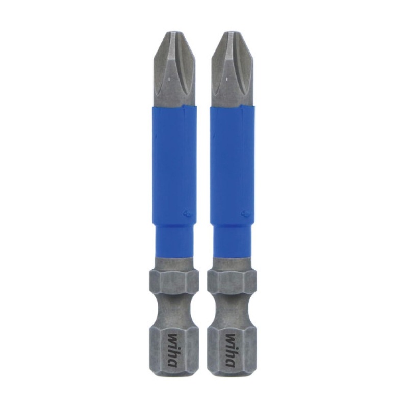Wiha Tools 70202 Terminator Blue Impact Bit Phillips #2 - 2 Inch - 2 Pack