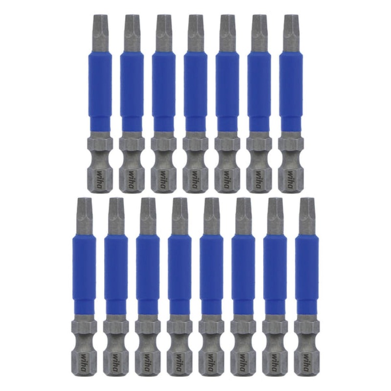 Wiha tools 70265 TerminatorBlue Impact Bit Square 2 - 2 Inch - 15 Pack