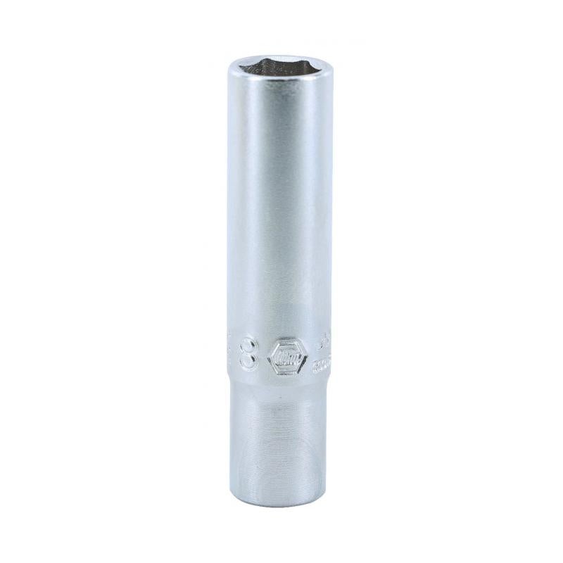 Wiha Tools 33345 1/4" Dr. Deep Socket Inch, 6 Pt, 8.0mm