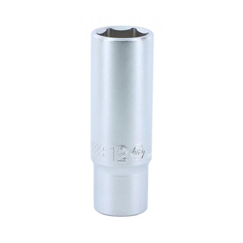 Wiha Tools 33349 1/4" Dr. Deep Socket Inch, 6 Pt, 12.0mm