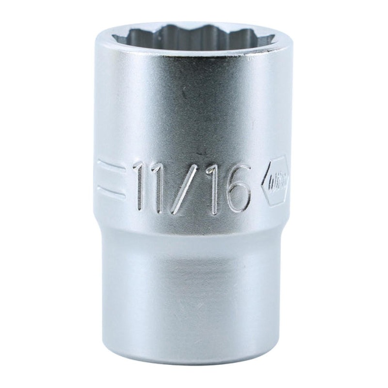 Wiha Tools 33814 12 Point - 1/2" Drive Socket 11/16 Inch
